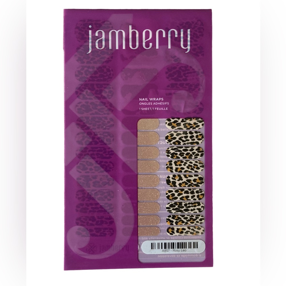 Jamberry Nail Wraps KIDS (Rosy Leo A857)
